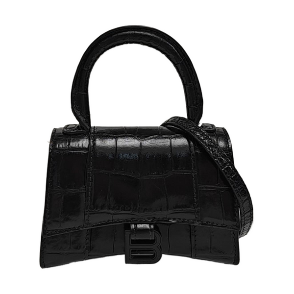 Hourglass Mini Calfskin Black