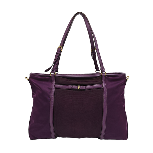 Nylon Tote Bag Purple