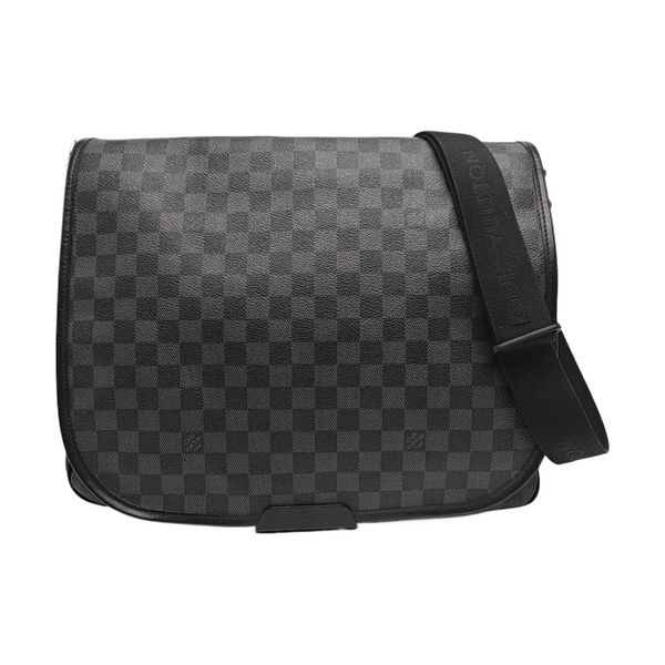Monogram Coated Canvas Shoulder Bag Black