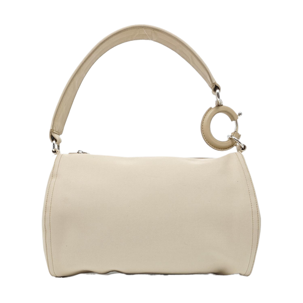 Canvas Top Handle Bag Small Beige