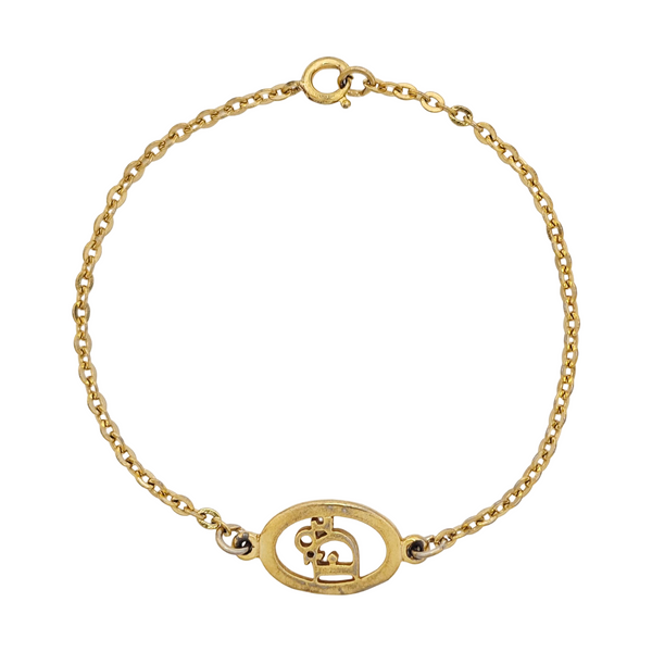 Dior Oblique Metal Gold Bracelet