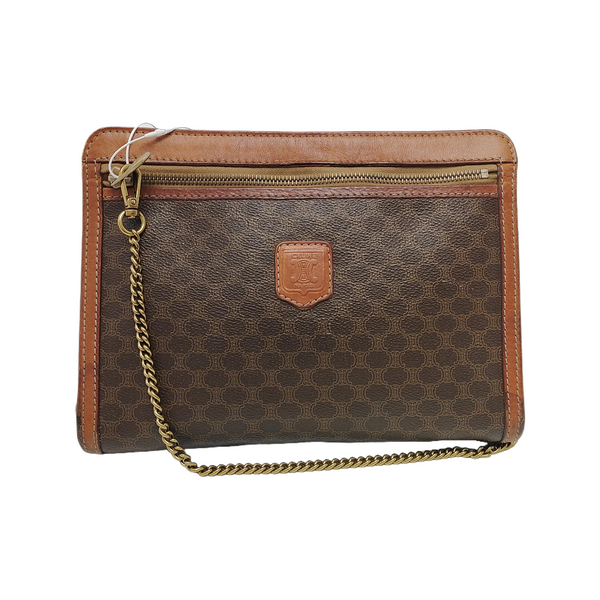 MACADAM CLUTCHES Coated Canvas Brown