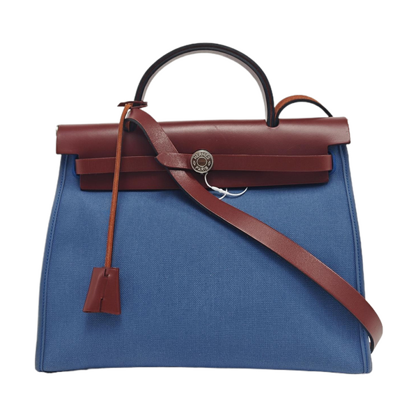 Authenticated pre-owned Herbag 31 Canvas Blue - Shoulder Bag at Looply
