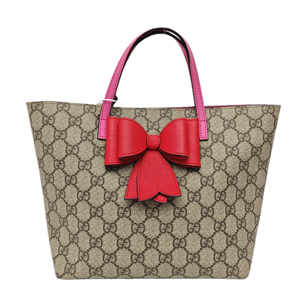 Children’s GG Bucket Monogram Coated Canvas Beige