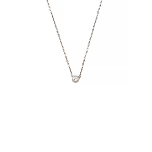 CARTIER D'AMOUR 18k White Gold Silver Necklace