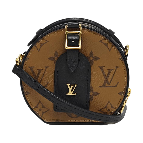 BOITE CHAPEAU Mini Monogram Coated Canvas Brown