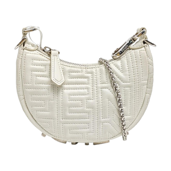 Quilted Calfskin Clutch White