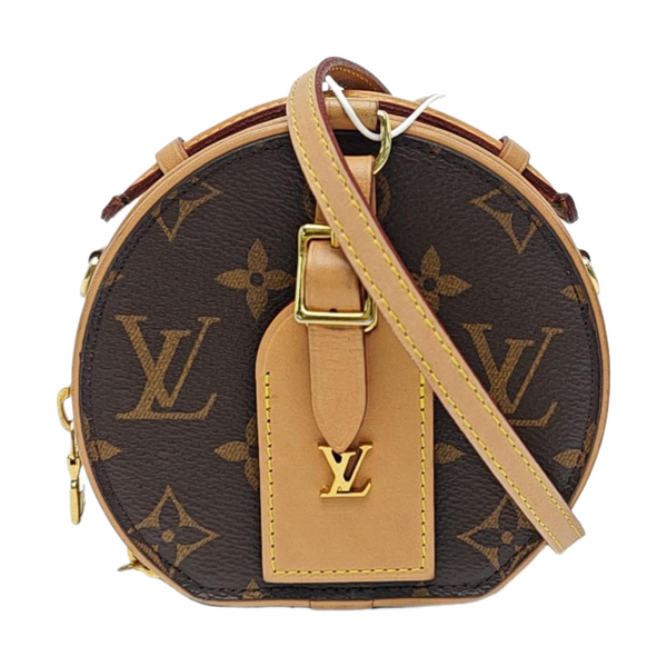 BOITE CHAPEAU Mini Monogram Coated Canvas Brown