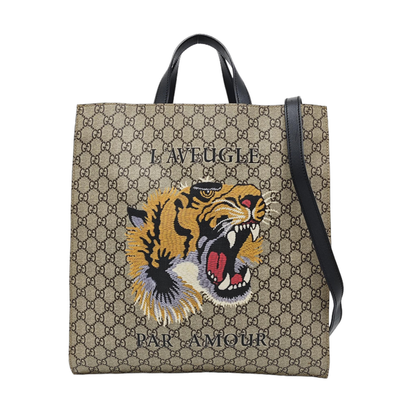 Monogram Coated Canvas Tote Bag Beige