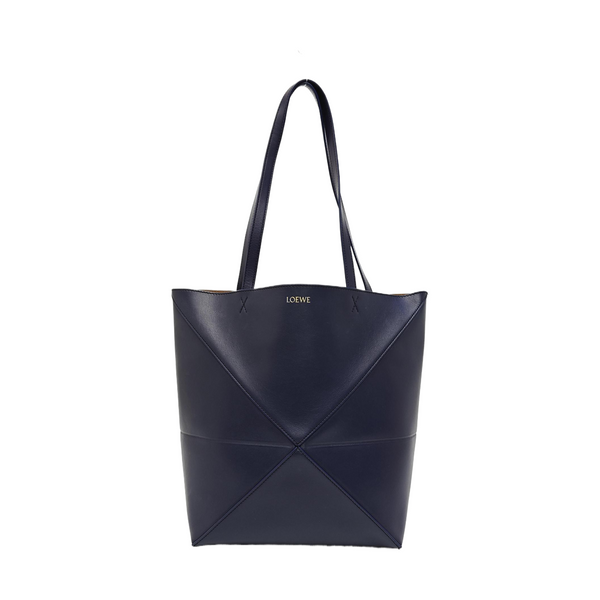 Puzzle Fold Extra Large Quilted Calfskin Blue