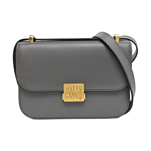 Calfskin Crossbody Bag Gray