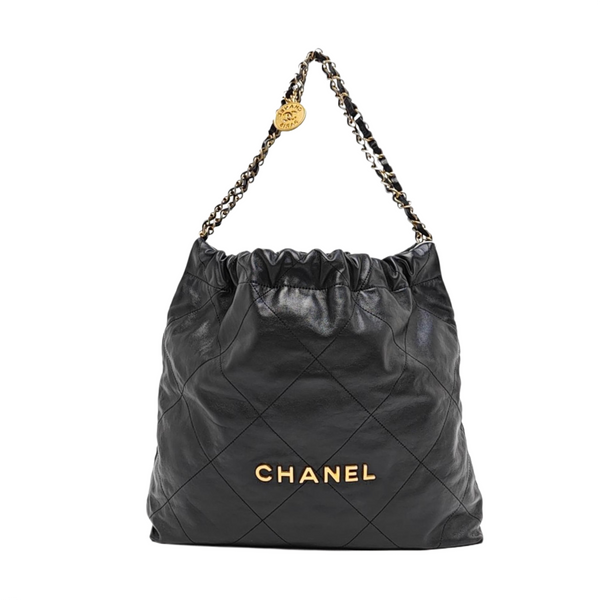 CHANEL 22 Small Quilted Calfskin Black