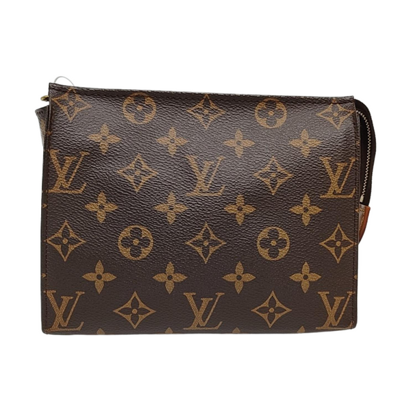 TOILET POCKET 19 Monogram Coated Canvas Brown