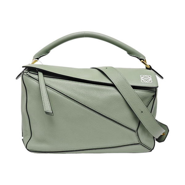 Puzzle Medium Calfskin Green