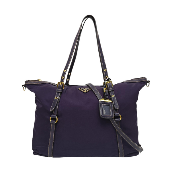 Nylon Tote Bag Purple