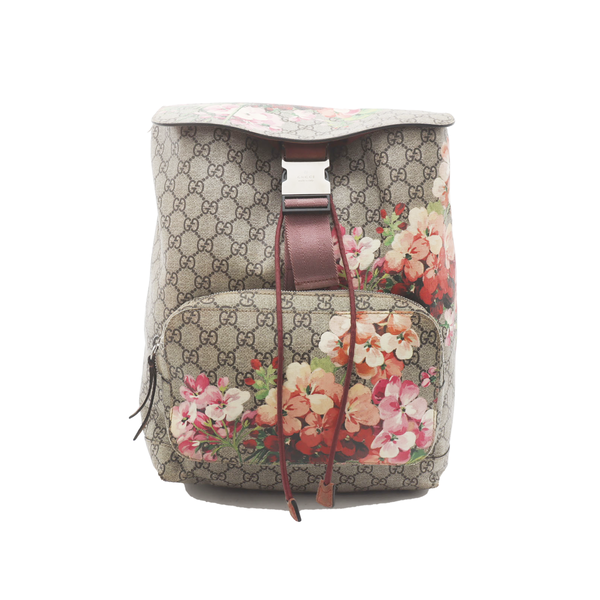 GG Blooms Monogram Coated Canvas Beige