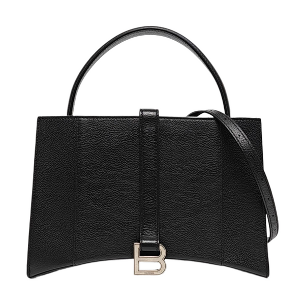 Hourglass East West Tote Small Calfskin Black