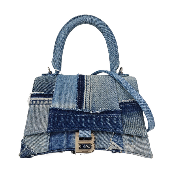 Hourglass Small Quilted Denim Blue