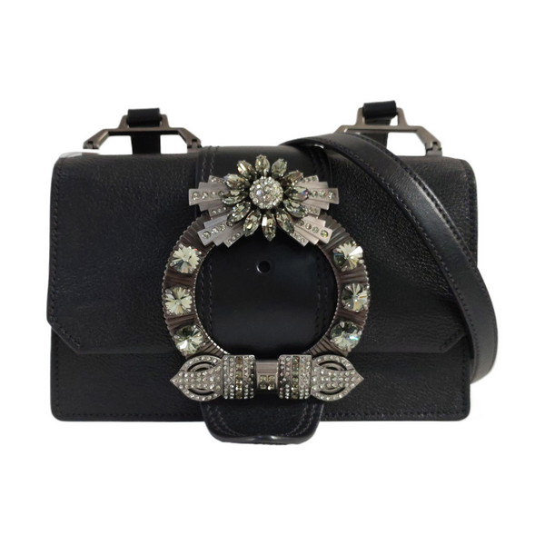 Miu Lady Calfskin Black