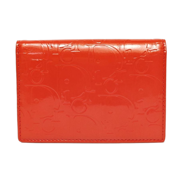 Patent Leather Card Holder Red