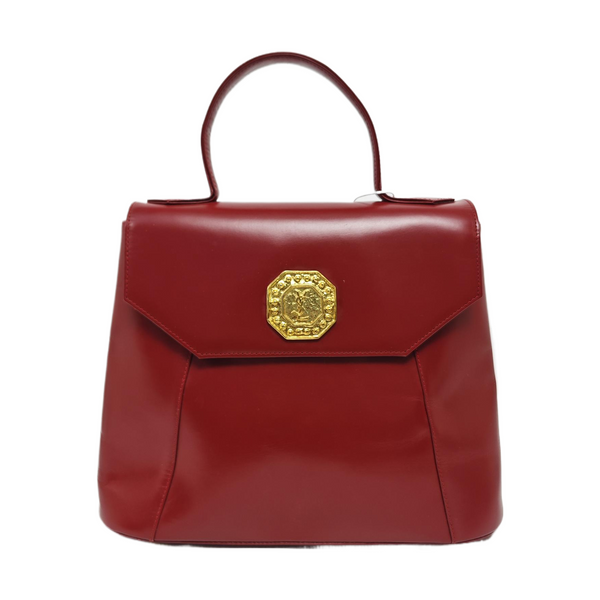 Calfskin Top Handle Bag Red