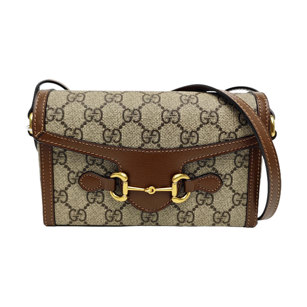 Horsebit 1955 Mini Monogram Coated Canvas Beige