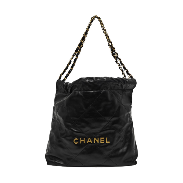 CHANEL 22 Small Quilted Calfskin Black