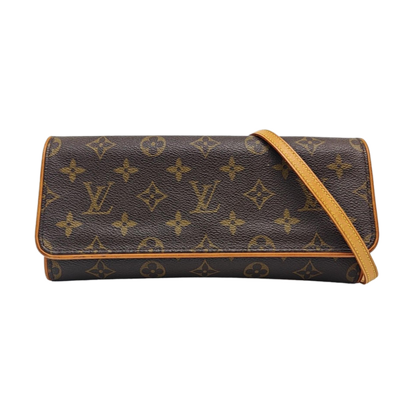 TWIN GM Monogram Coated Canvas Brown