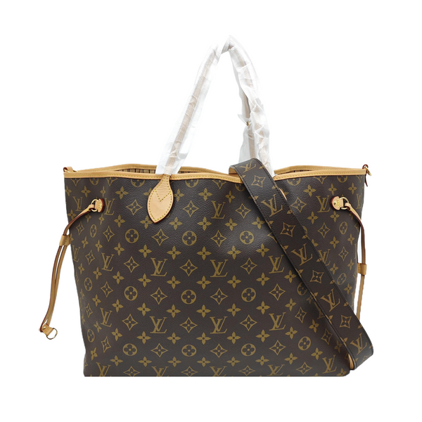 NEVERFULL INSIDE OUT GM Monogram Coated Canvas Brown