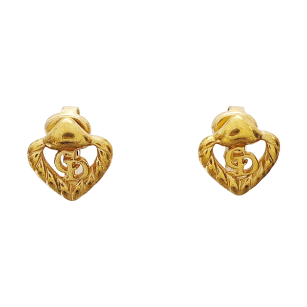 Twist Round Metal Gold Clip On Earrings