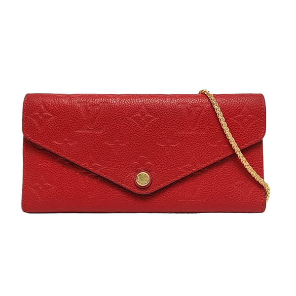 CURIEUSE Monogram Calfskin Red Wallet
