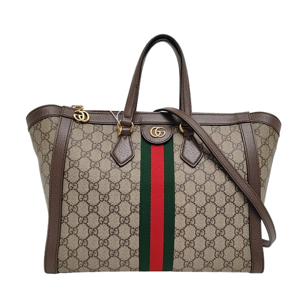 Authenticated pre-owned Ophidia Medium Monogram Coated Canvas Beige - Tote Bag at Looply