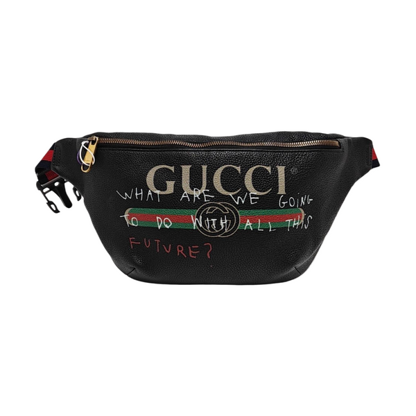 Print Large Calfskin Black