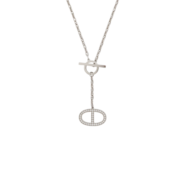 18k White Gold Silver Necklace