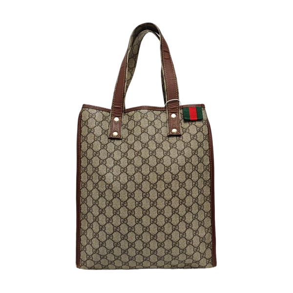 Monogram Coated Canvas Tote Bag Beige