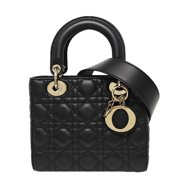 Lady Dior Small Cannage Lambskin Black
