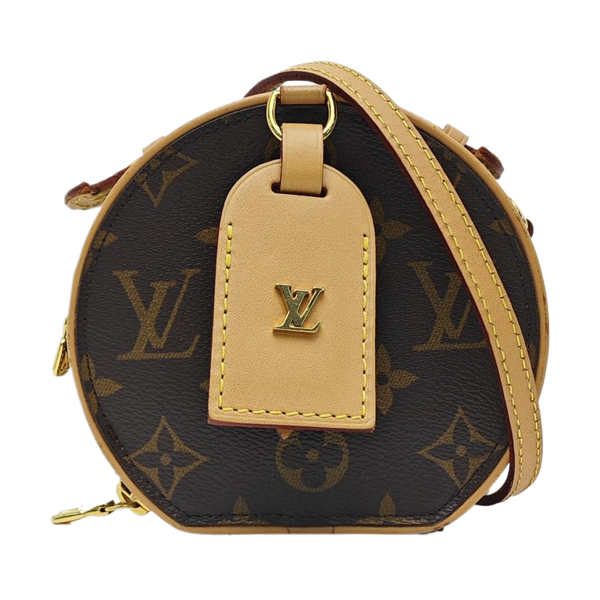 BOITE CHAPEAU Mini Monogram Coated Canvas Brown
