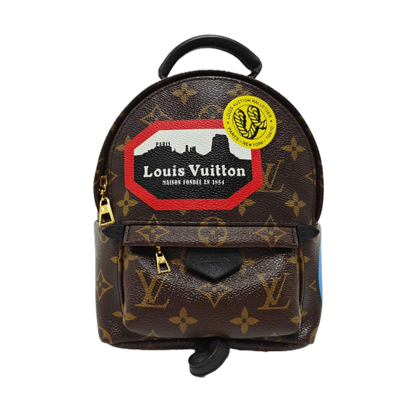 PALM SPRINGS Mini Monogram Coated Canvas Brown