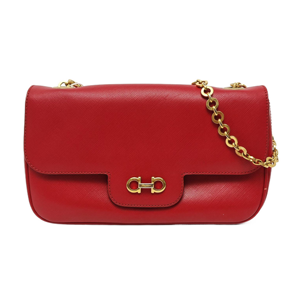 Calfskin Shoulder Bag Red