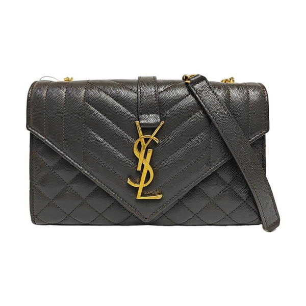 ENVELOPE Small Quilted Calfskin Gray