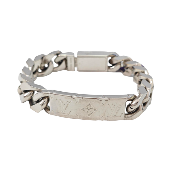 Monogram Metal Silver Bracelet