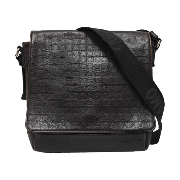 Calfskin Shoulder Bag Brown