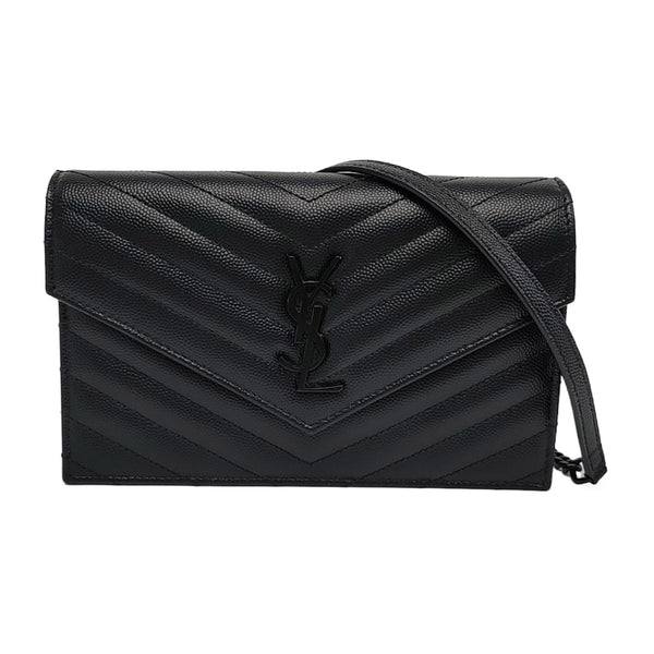MONOGRAM WOC Chevron Calfskin Black