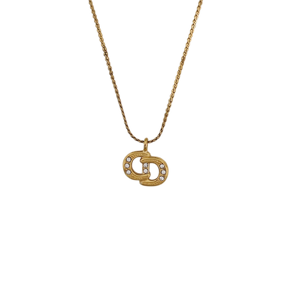 Petit CD Metal Gold Necklace