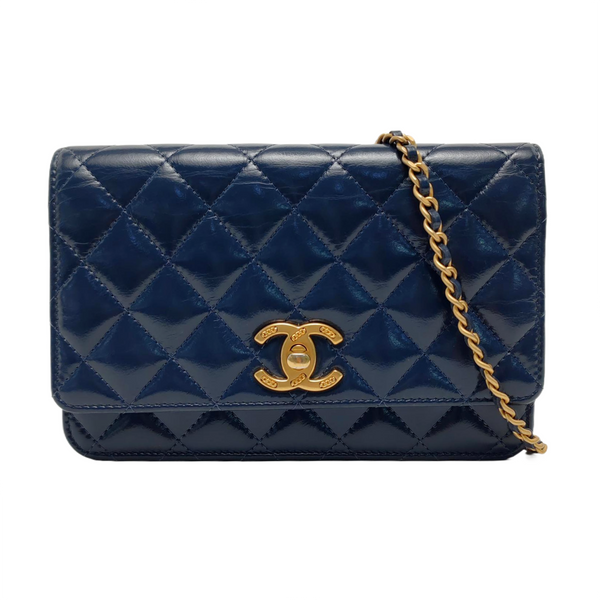 WOC Quilted Calfskin Blue
