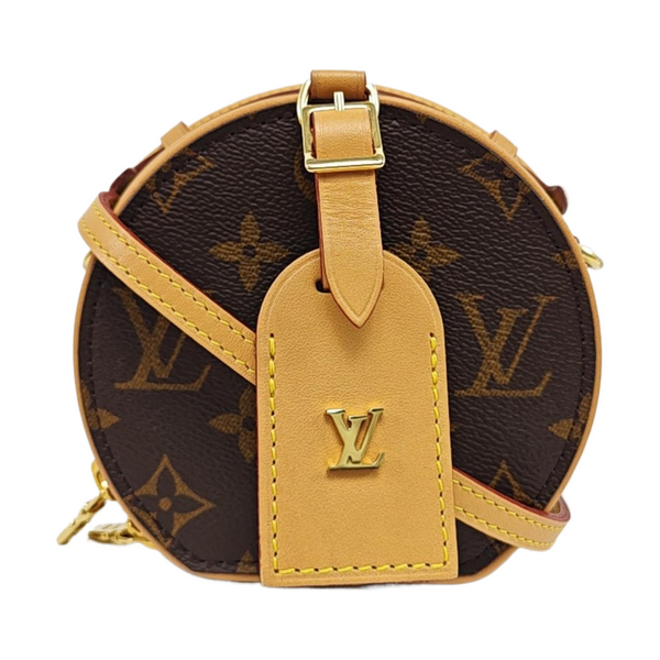 BOITE CHAPEAU Mini Monogram Coated Canvas Brown