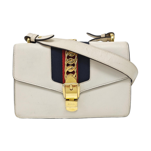 Sylvie Small Calfskin White