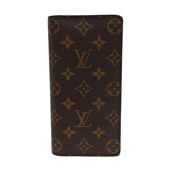 HINGE BRAZZA Monogram Coated Canvas Brown Wallet