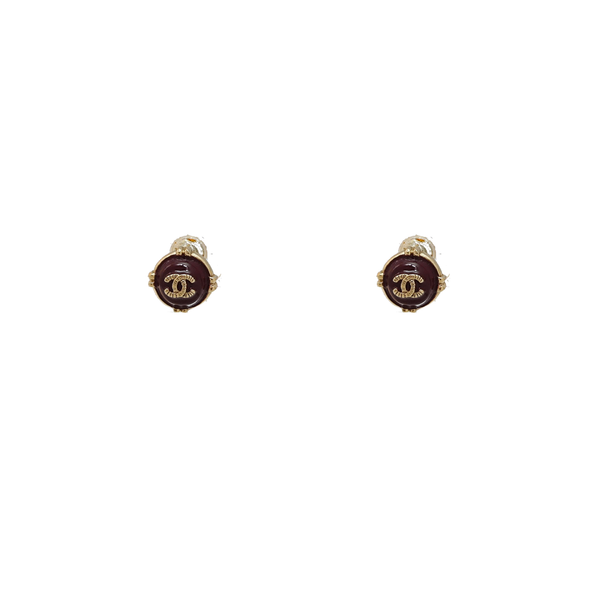 Metal Brown Stud Earrings