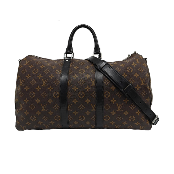 KEEPALL 45 Monogram Coated Canvas Brown